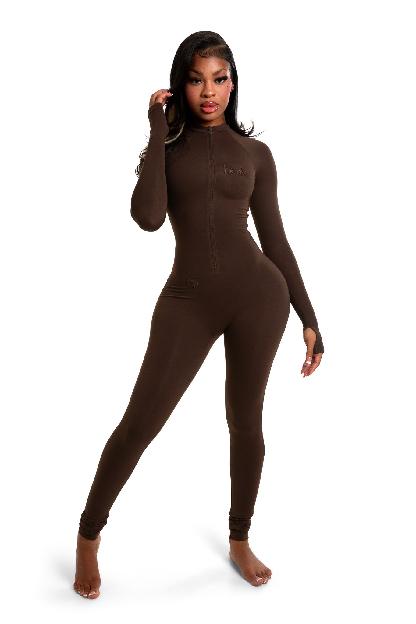 BASICS JUMPSUIT (CHOCOLATE BROWN)