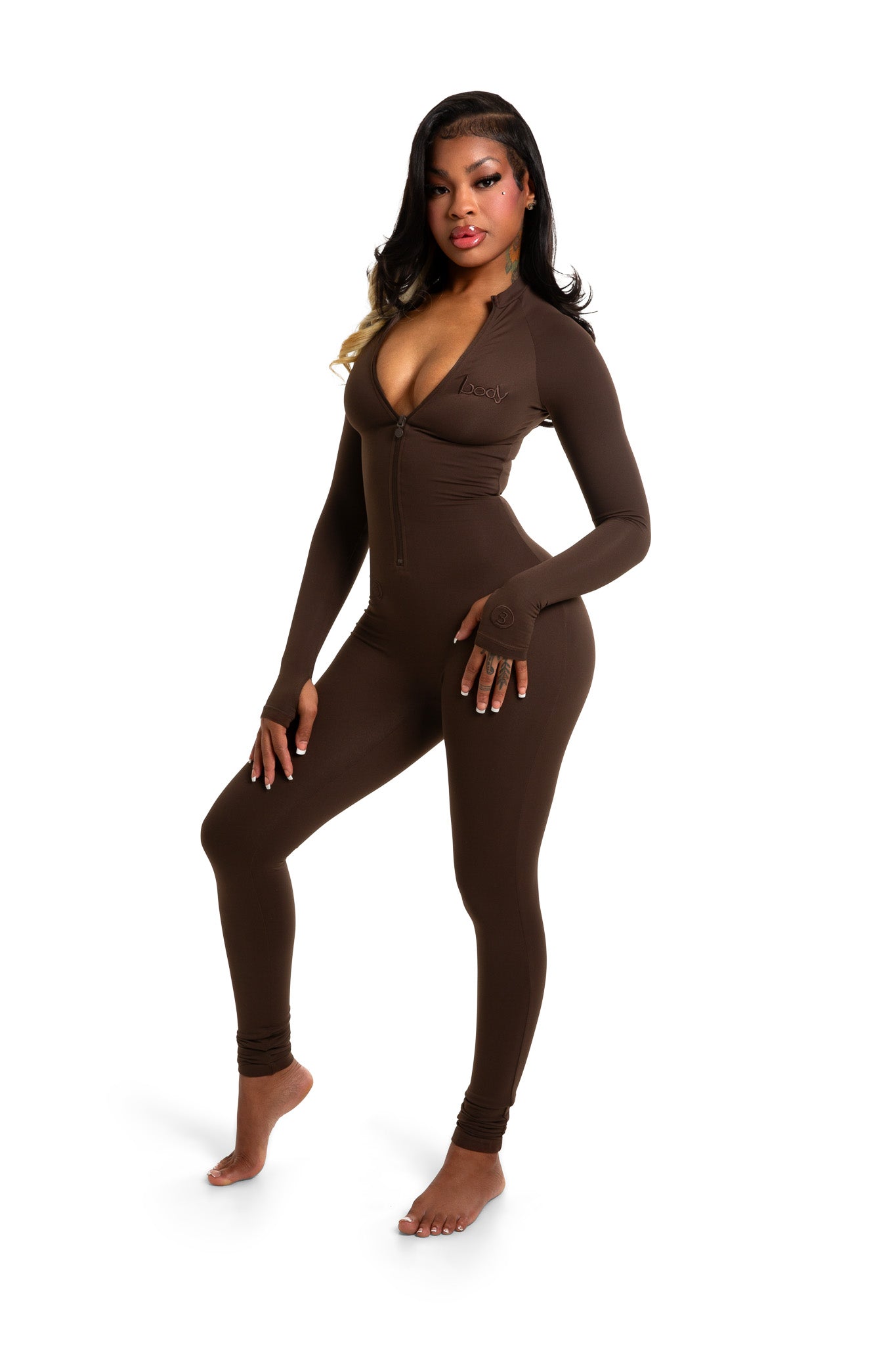 BASICS JUMPSUIT (CHOCOLATE BROWN)