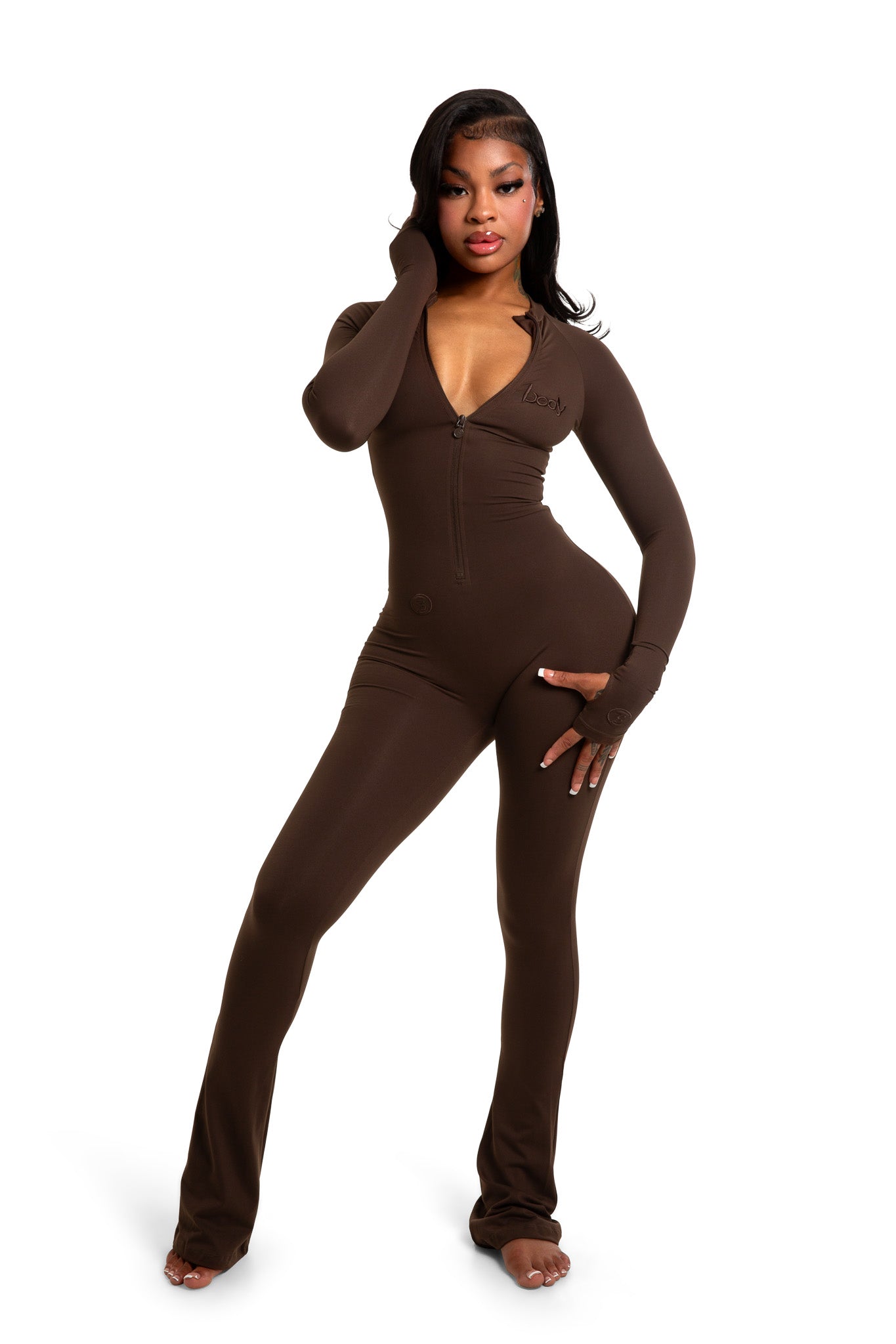 BASICS JUMPSUIT (CHOCOLATE BROWN)