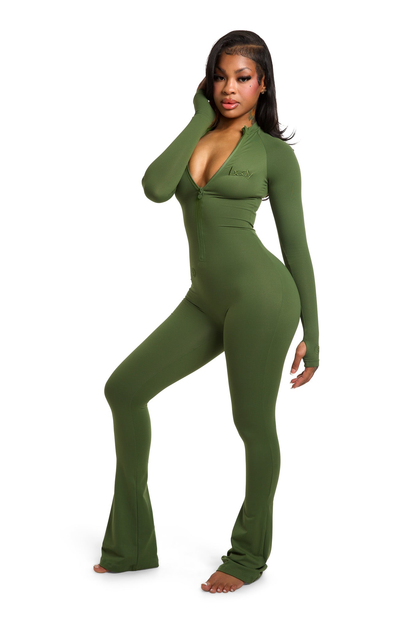 BASICS JUMPSUIT (LIGHT OLIVE)