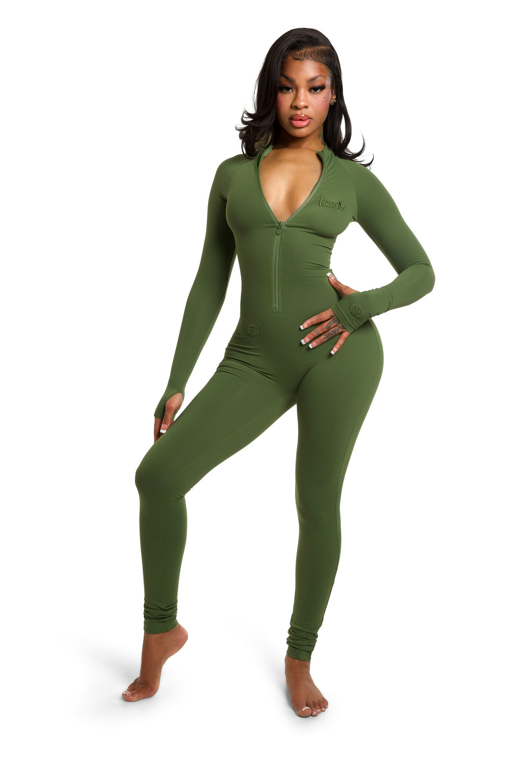 BASICS JUMPSUIT (LIGHT OLIVE)