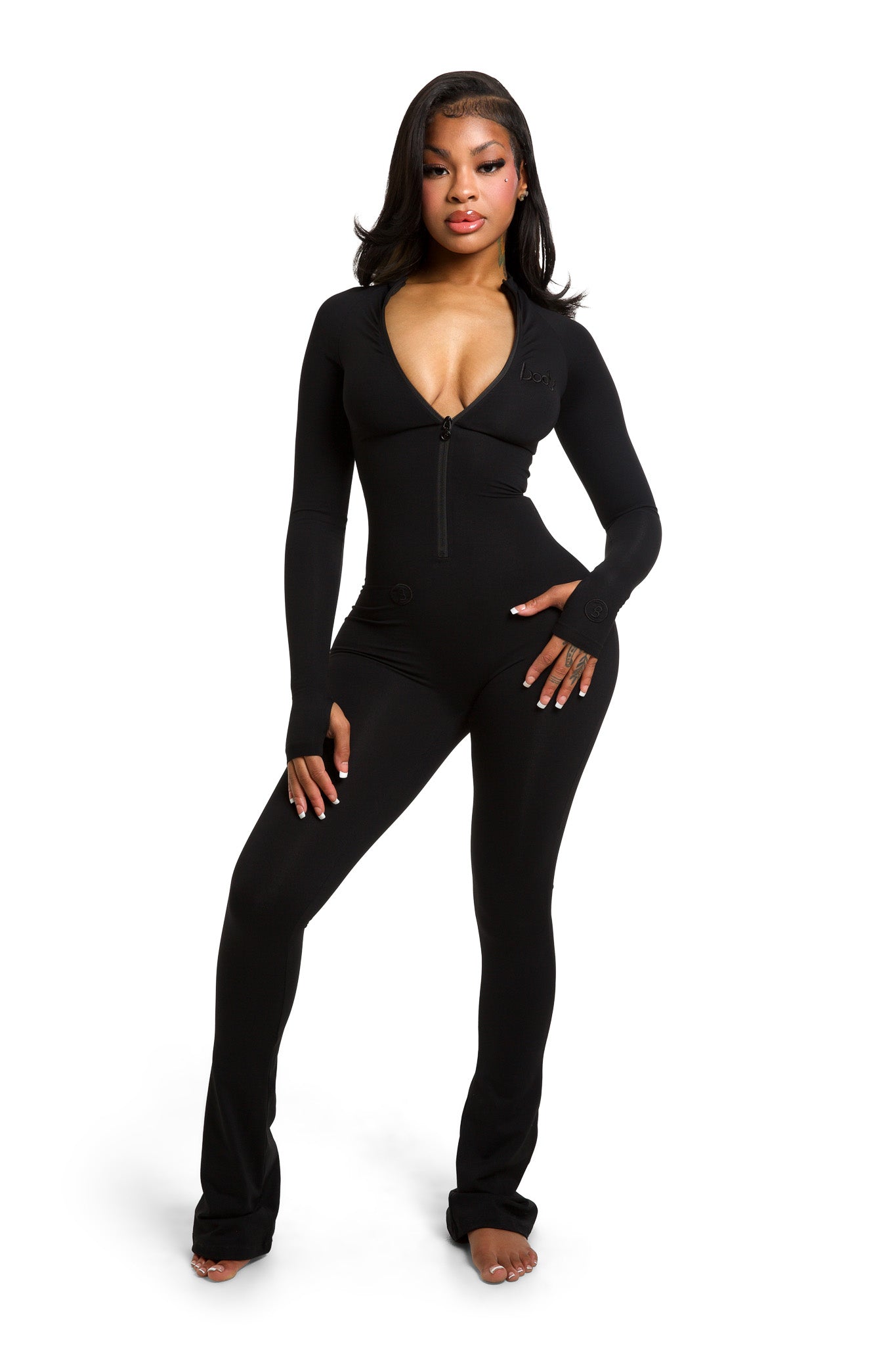 Midnight Black Flared Jumpsuit