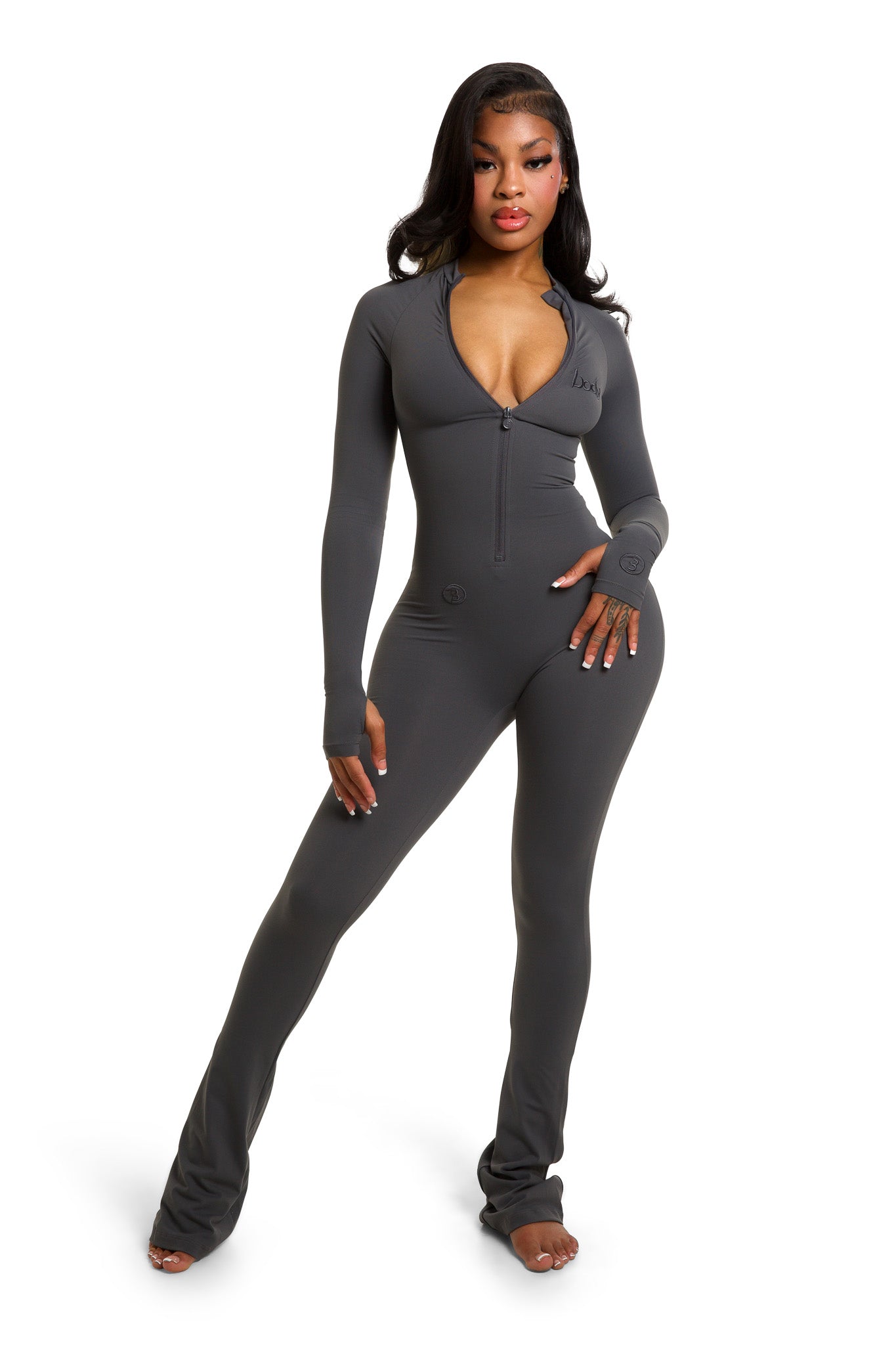 BASICS JUMPSUIT (CHARCOAL)