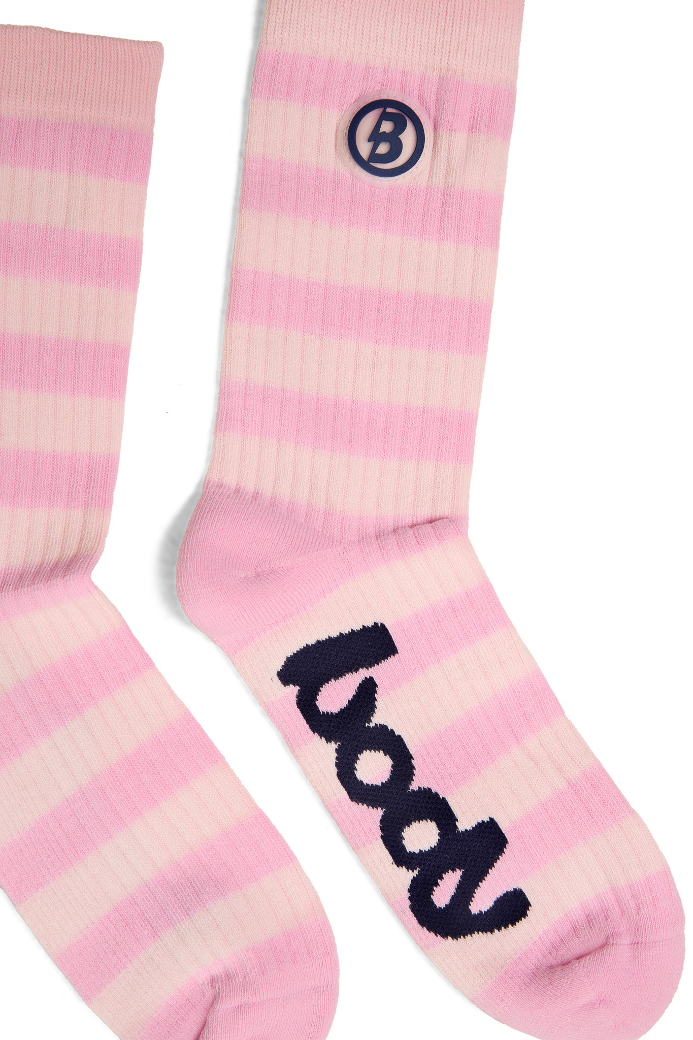 STRIPED KNIT SOCKS (PINK/NAVY)