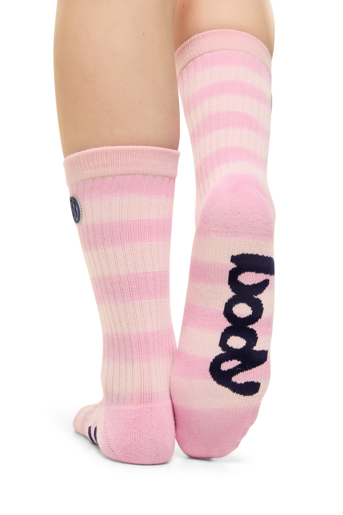 STRIPED KNIT SOCKS (PINK/NAVY)