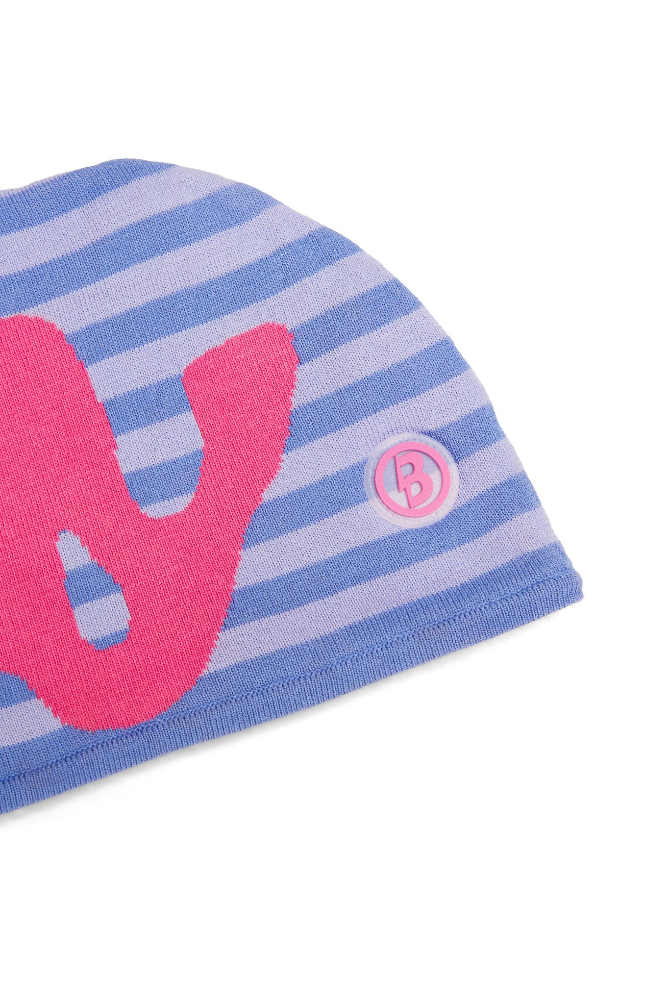 STRIPED KNIT BEANIE (LAVENDER/PINK)