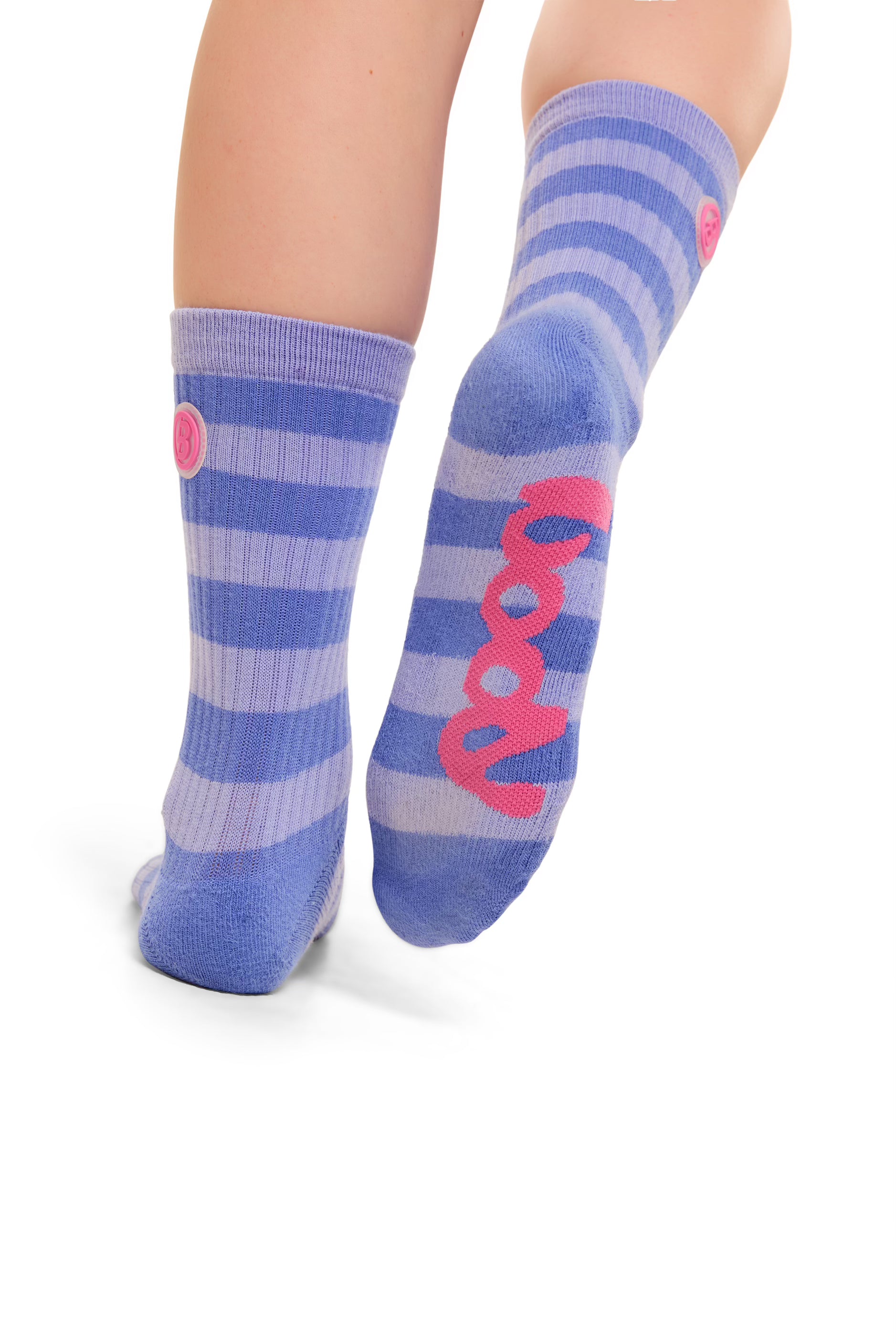 STRIPED KNIT SOCKS (LAVENDER/PINK)