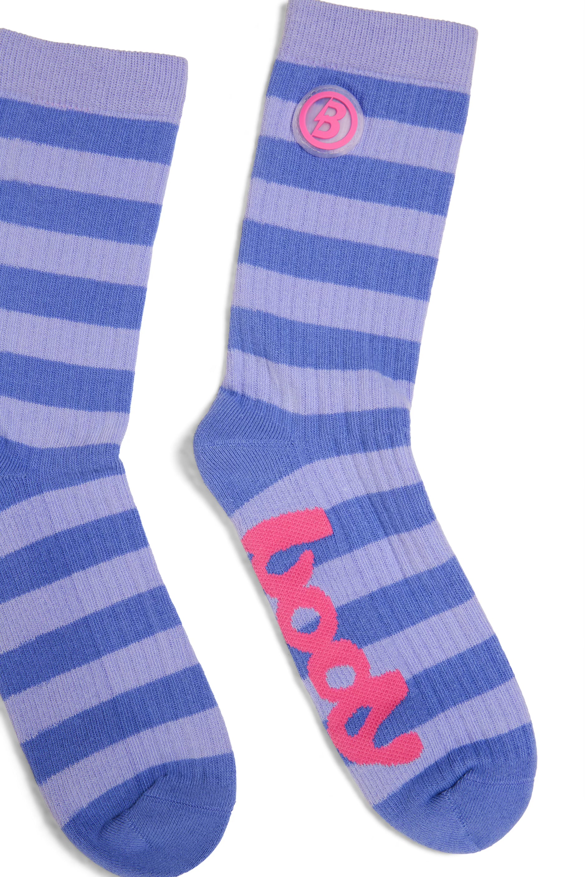 STRIPED KNIT SOCKS (LAVENDER/PINK)