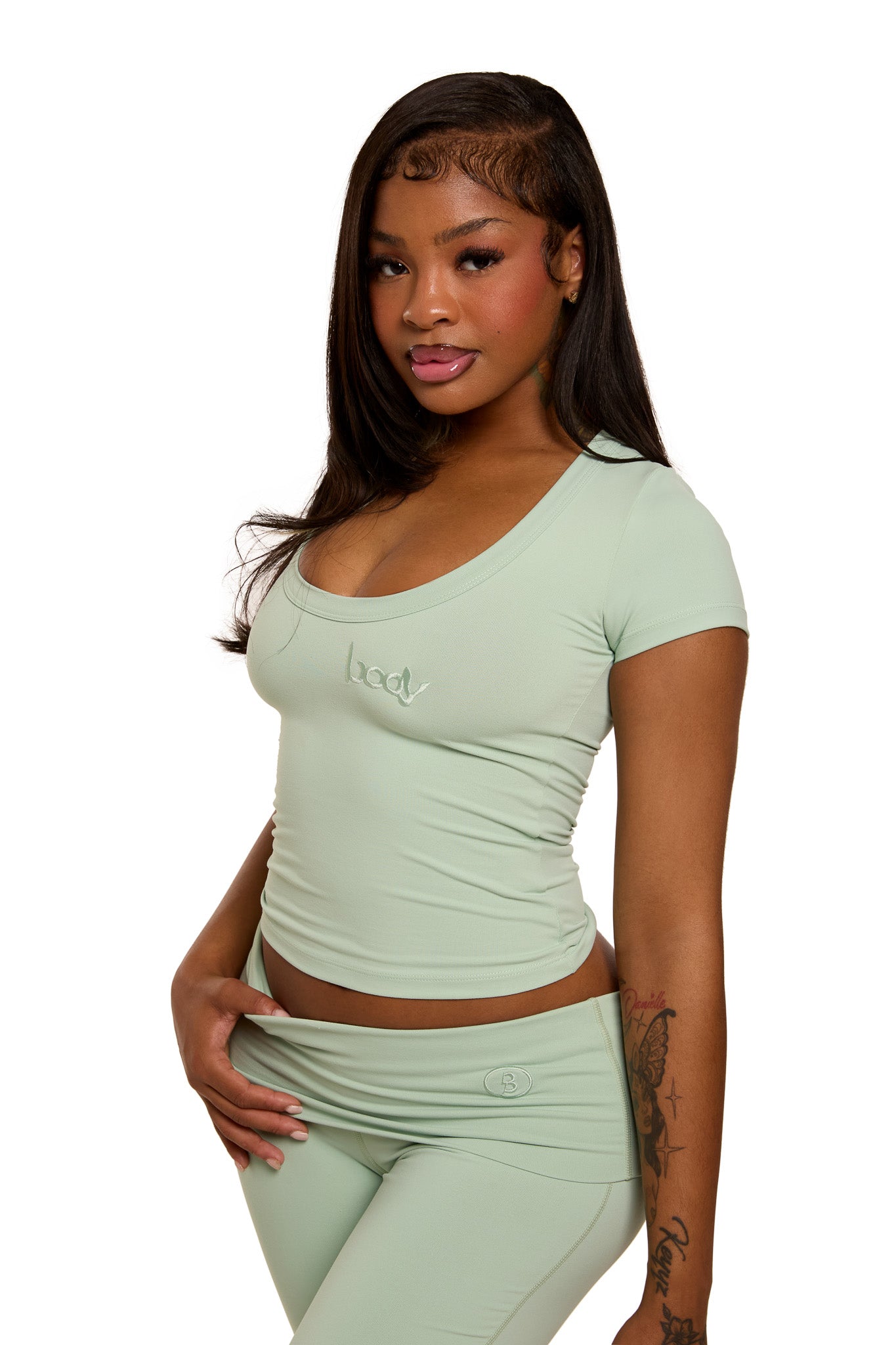 YOGA FULL LENGTH TOP (SEA-FOAM GREEN)