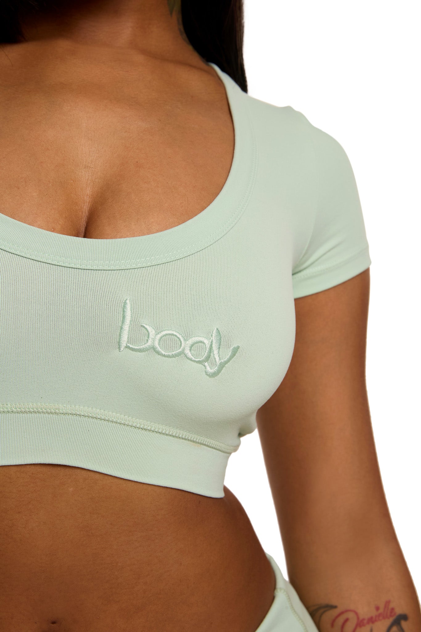 YOGA CROP TOP (SEA-FOAM GREEN)