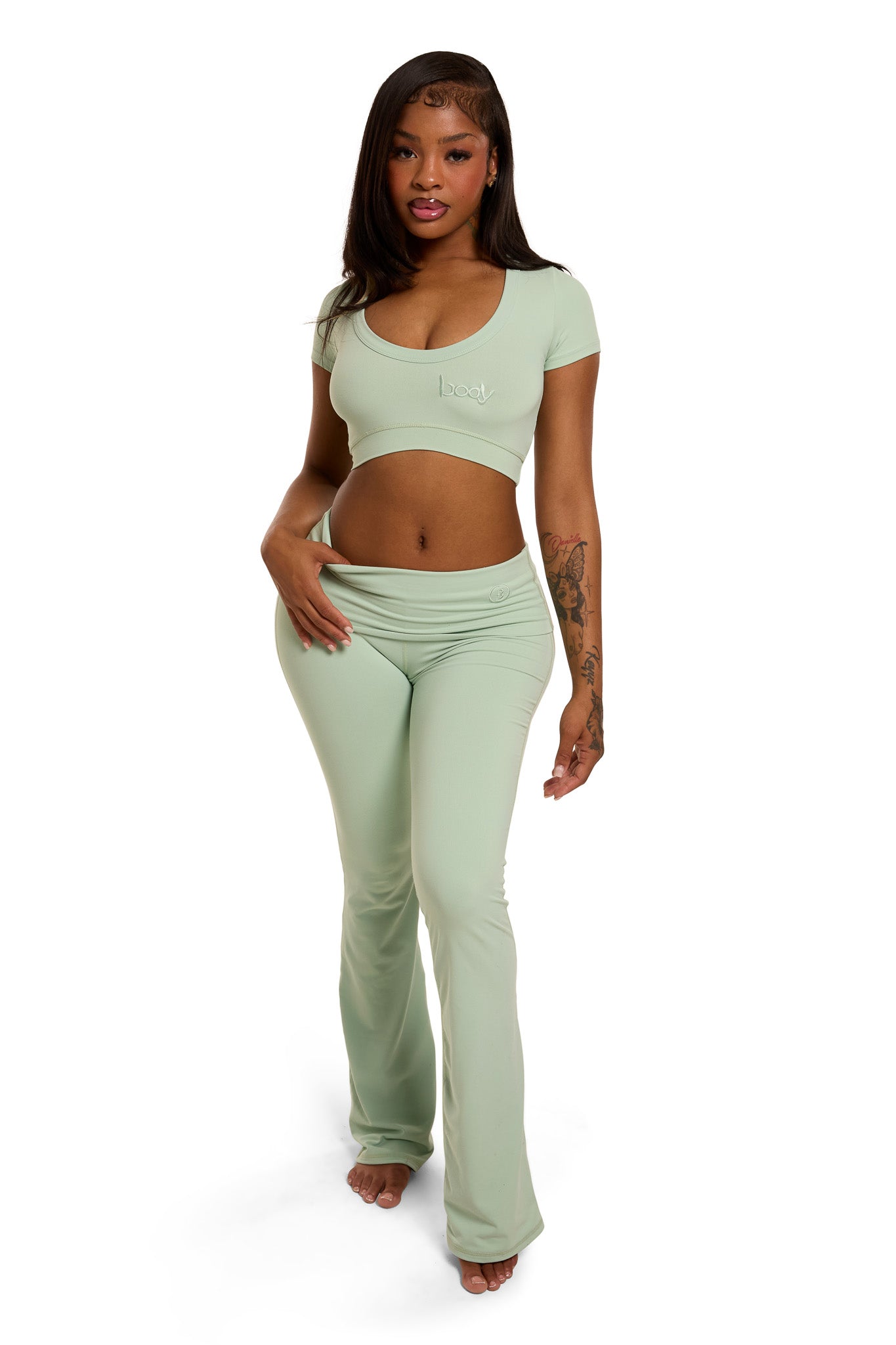 YOGA CROP TOP (SEA-FOAM GREEN)