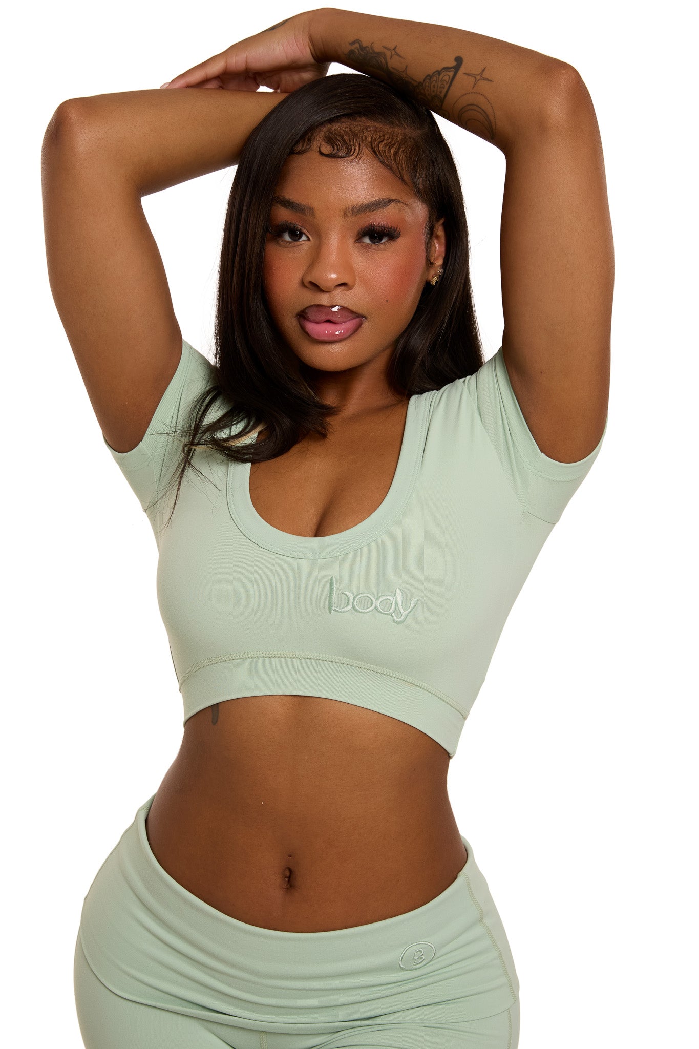 YOGA CROP TOP (SEA-FOAM GREEN)