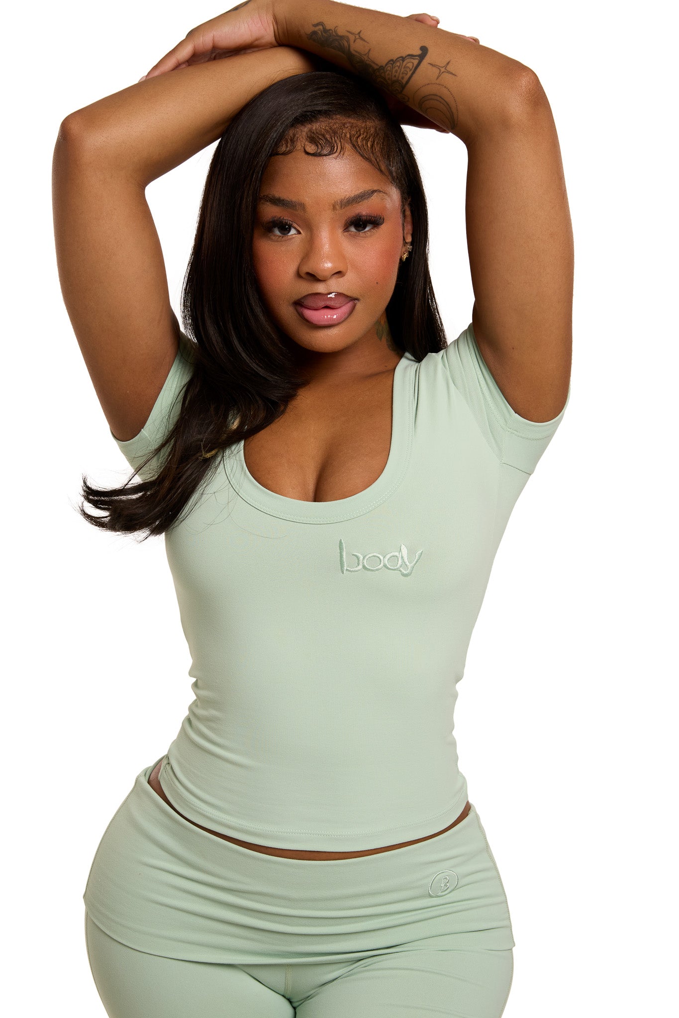 YOGA FULL LENGTH TOP (SEA-FOAM GREEN)