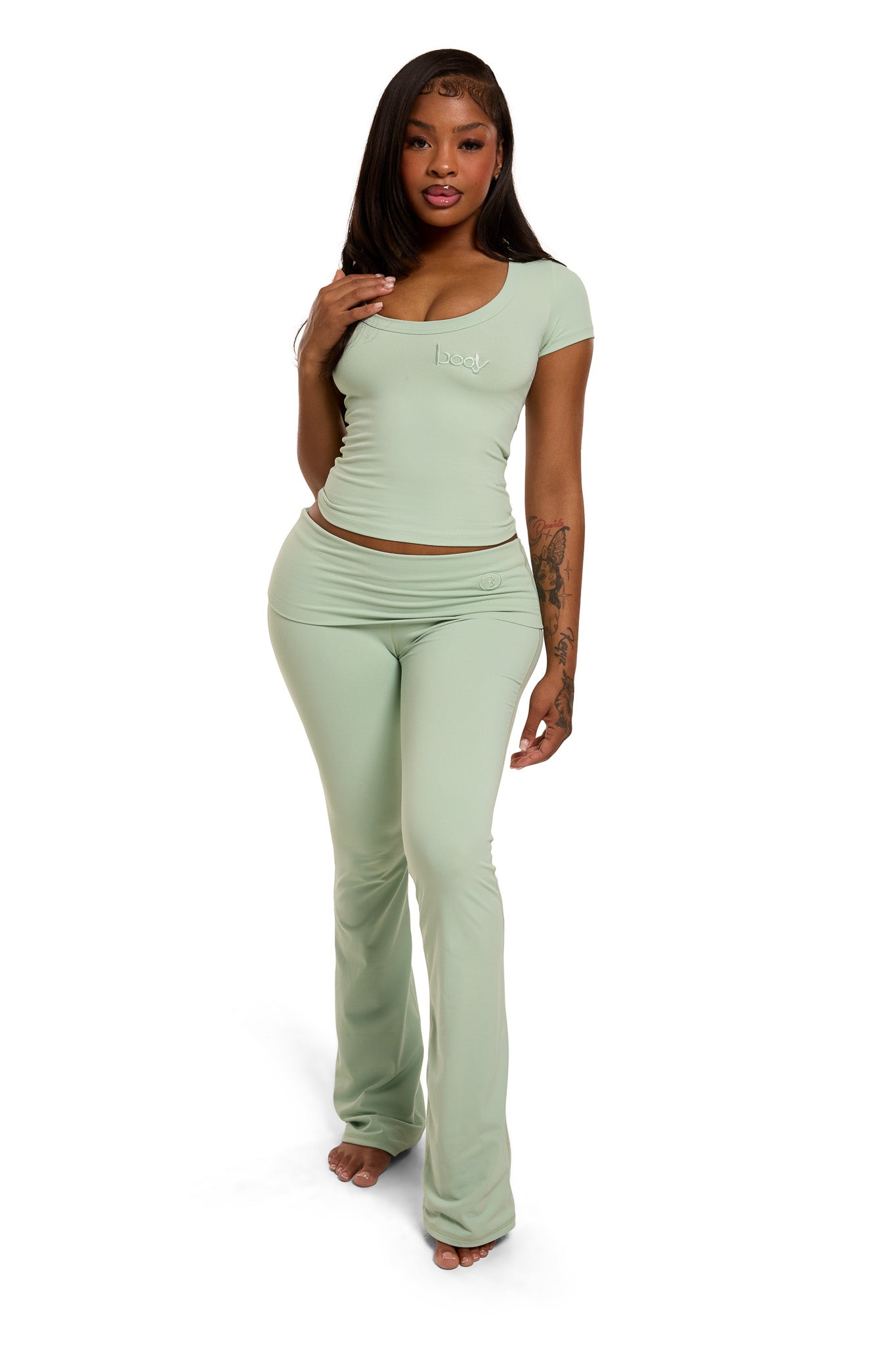 YOGA FULL LENGTH TOP (SEA-FOAM GREEN)