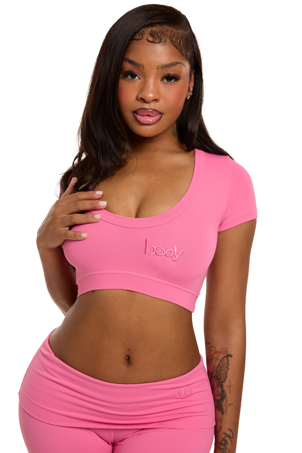 YOGA CROP TOP (BUBBLEGUM PINK)