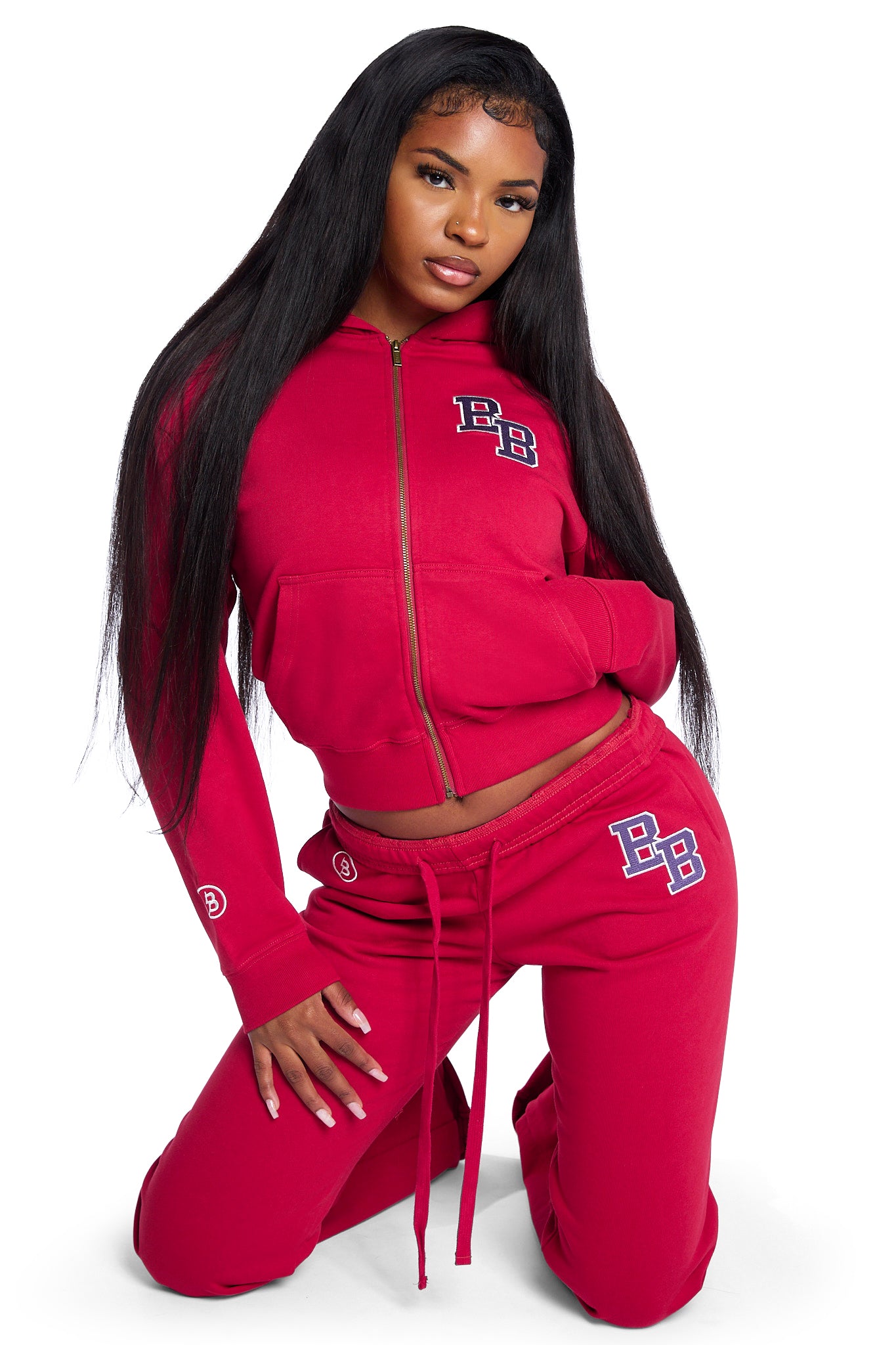 BODY UNIVERSITY SWEATPANTS 2.0 (CHERRY RED/PURPLE)