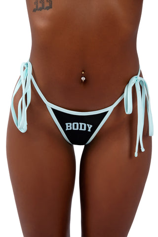 BACKSHOT BIKINI BOTTOM (BLACK/BABY BLUE)