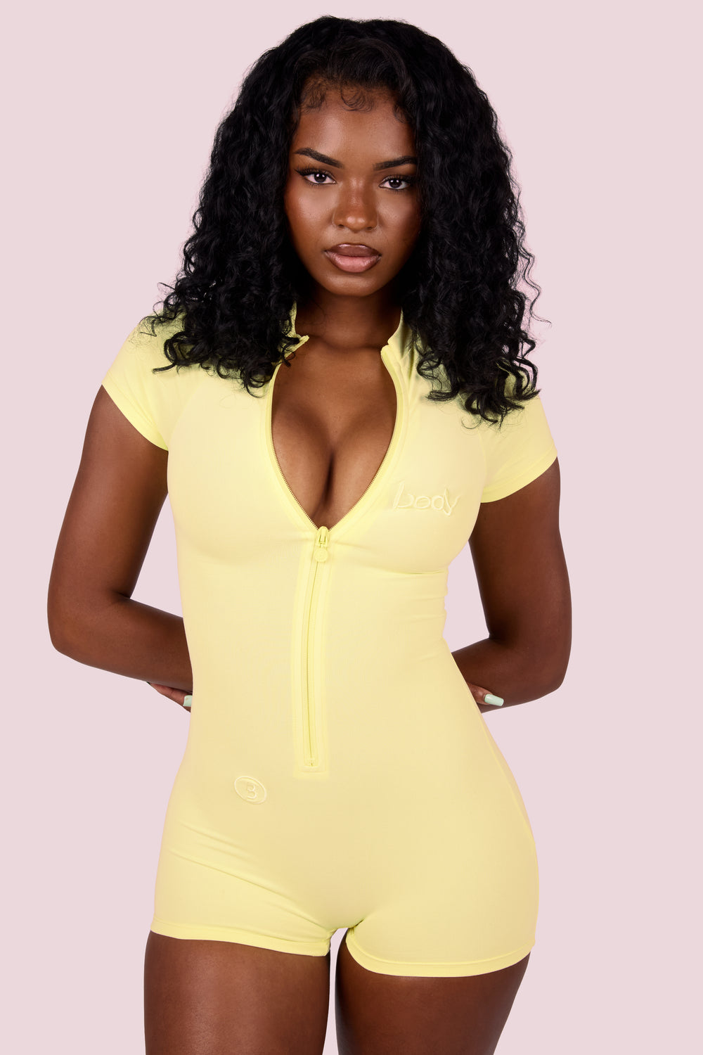 BASICS ROMPER (LEMON)