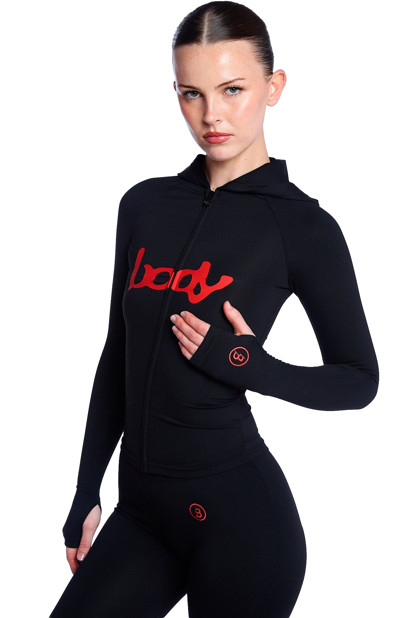 BASICS HOODIE 2.0 (BLACK/RED)