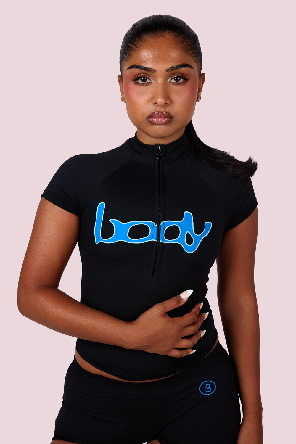 BODY BASICS 2.0 RAGLAN (BLACK/CERULEAN BLUE)