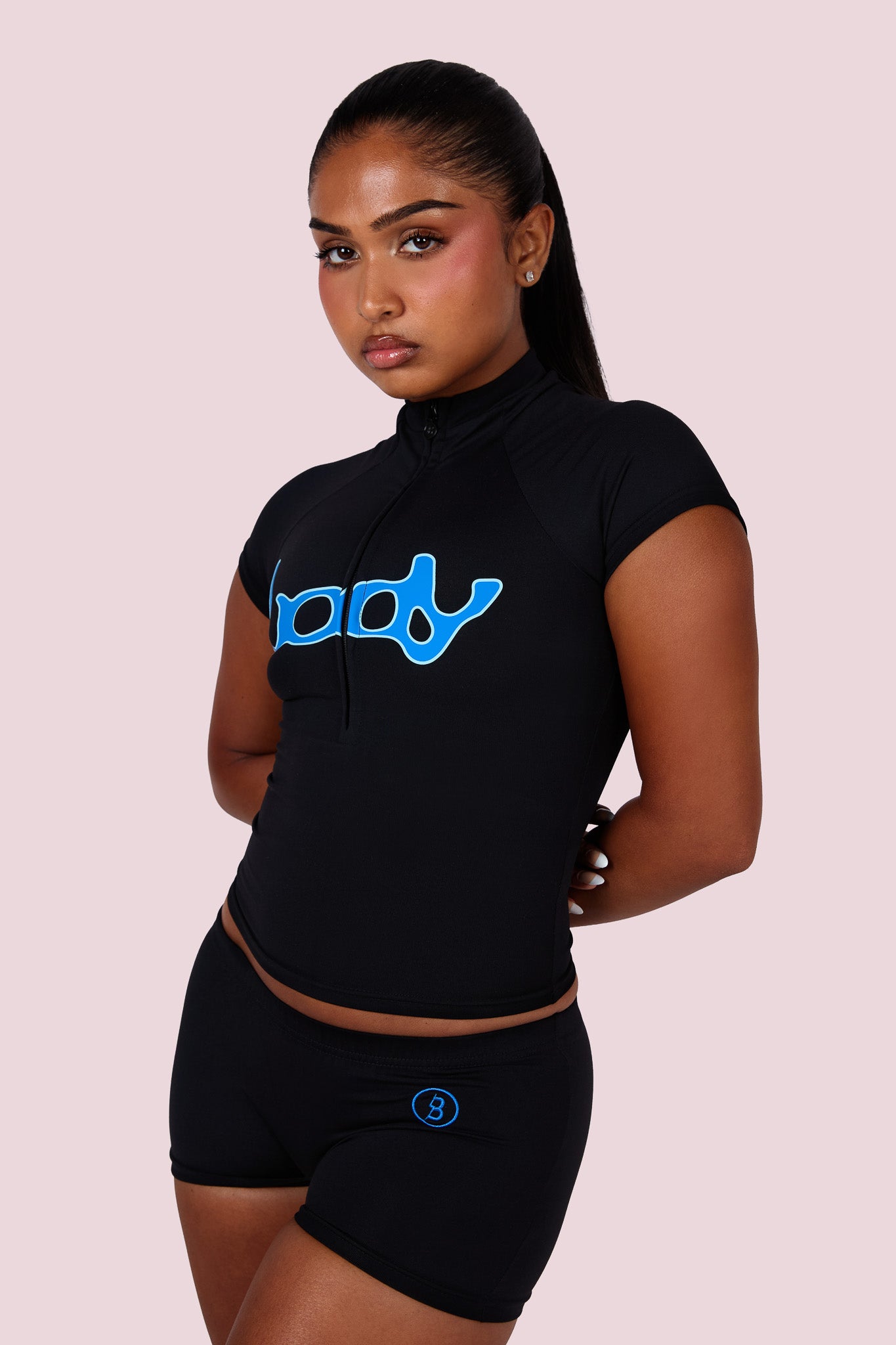 BODY BASICS 2.0 SHORTS (BLACK/CERULEAN BLUE)