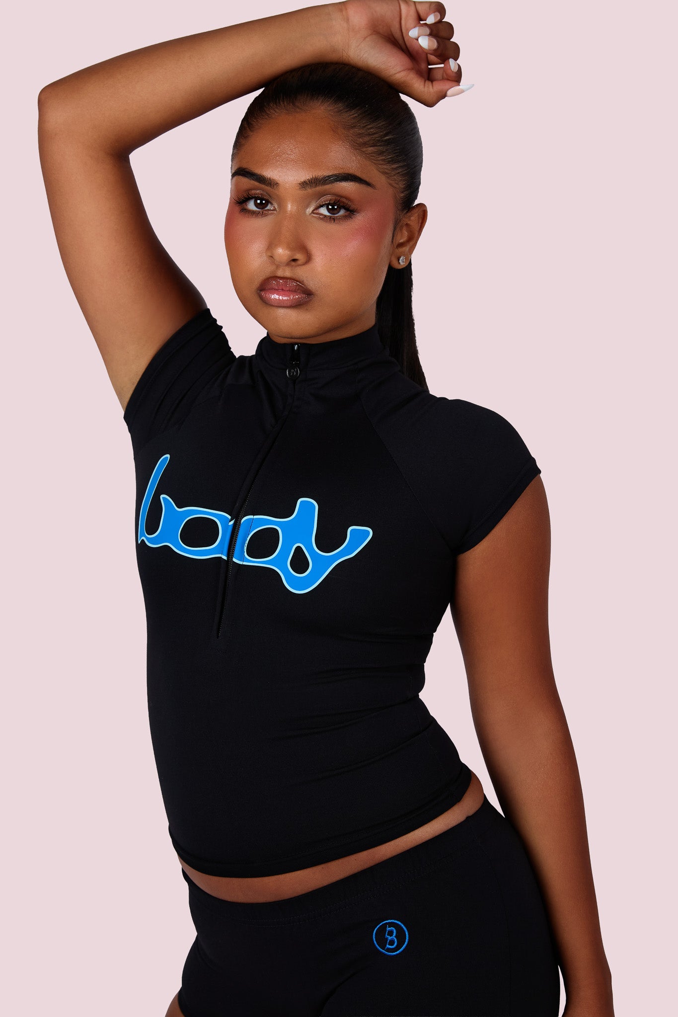 BODY BASICS 2.0 RAGLAN (BLACK/CERULEAN BLUE)