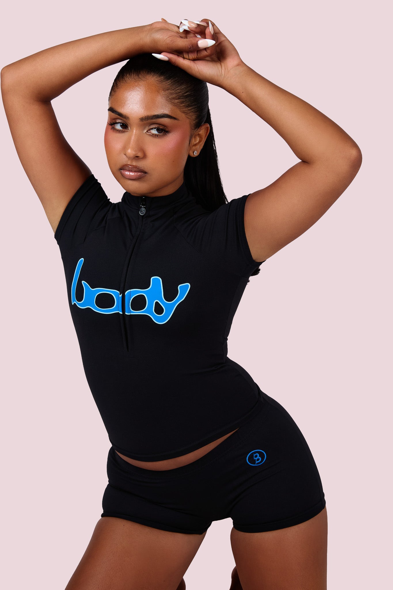 BODY BASICS 2.0 RAGLAN (BLACK/CERULEAN BLUE)