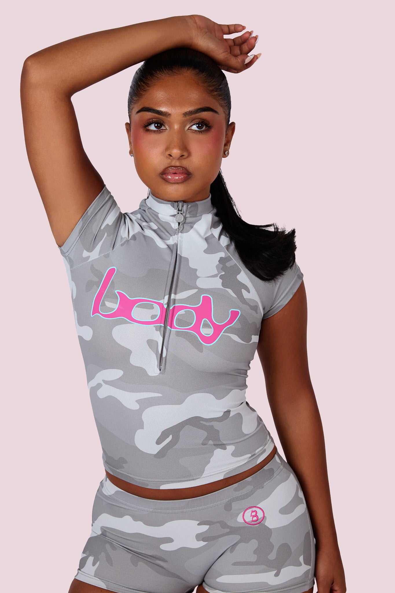 BODY BASICS 2.0 RAGLAN (SNOW CAMO/NEON PINK)