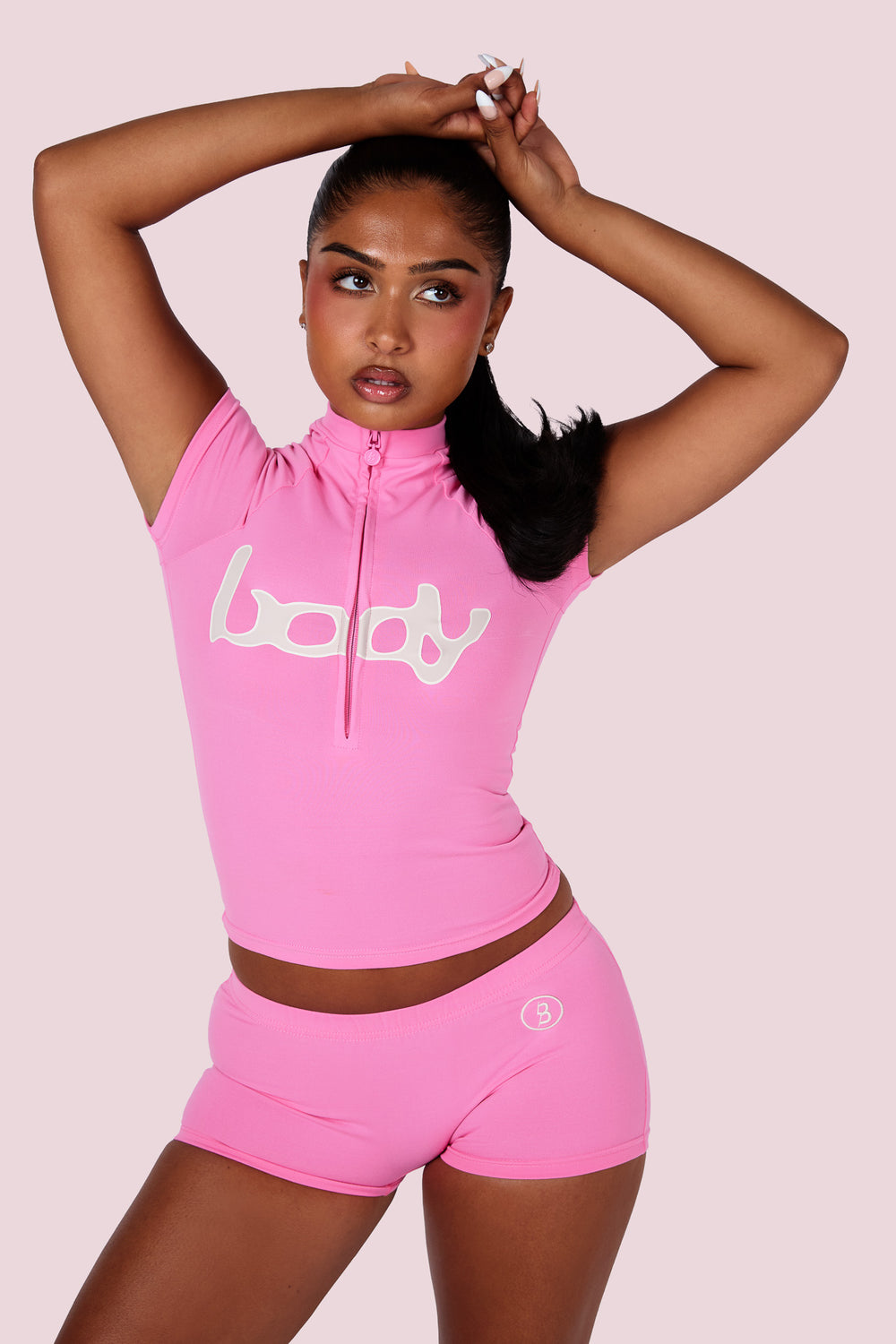 BODY BASICS 2.0 SHORTS (BUBBLEGUM PINK/BEIGE)