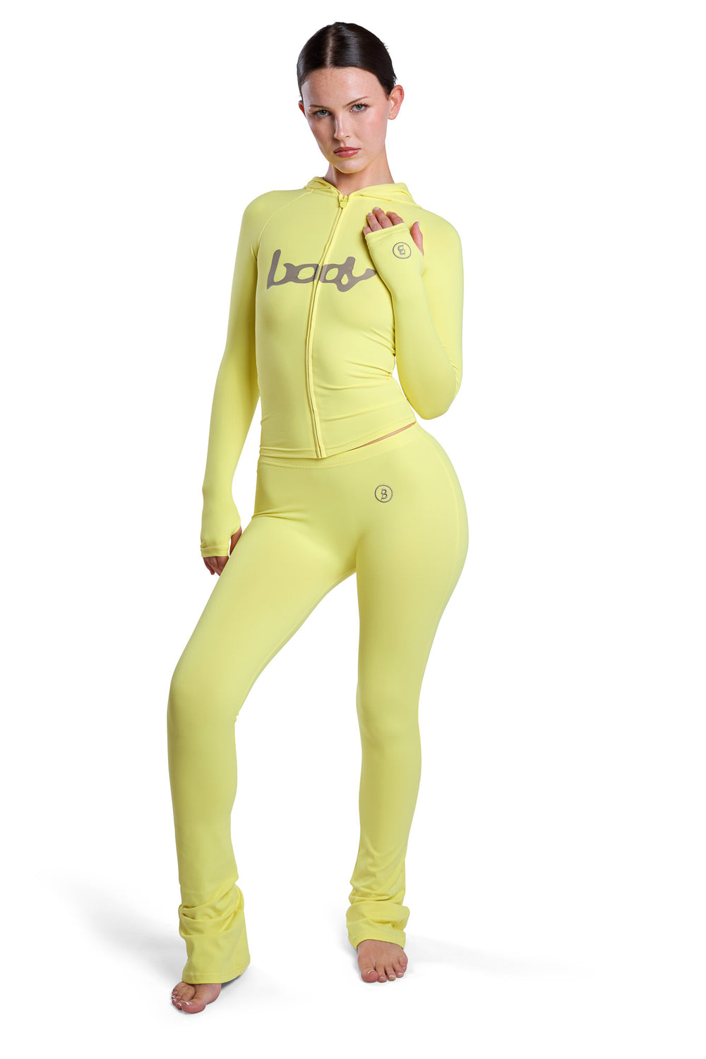 BASICS HOODIE 2.0 (CANARY YELLOW/TAUPE)
