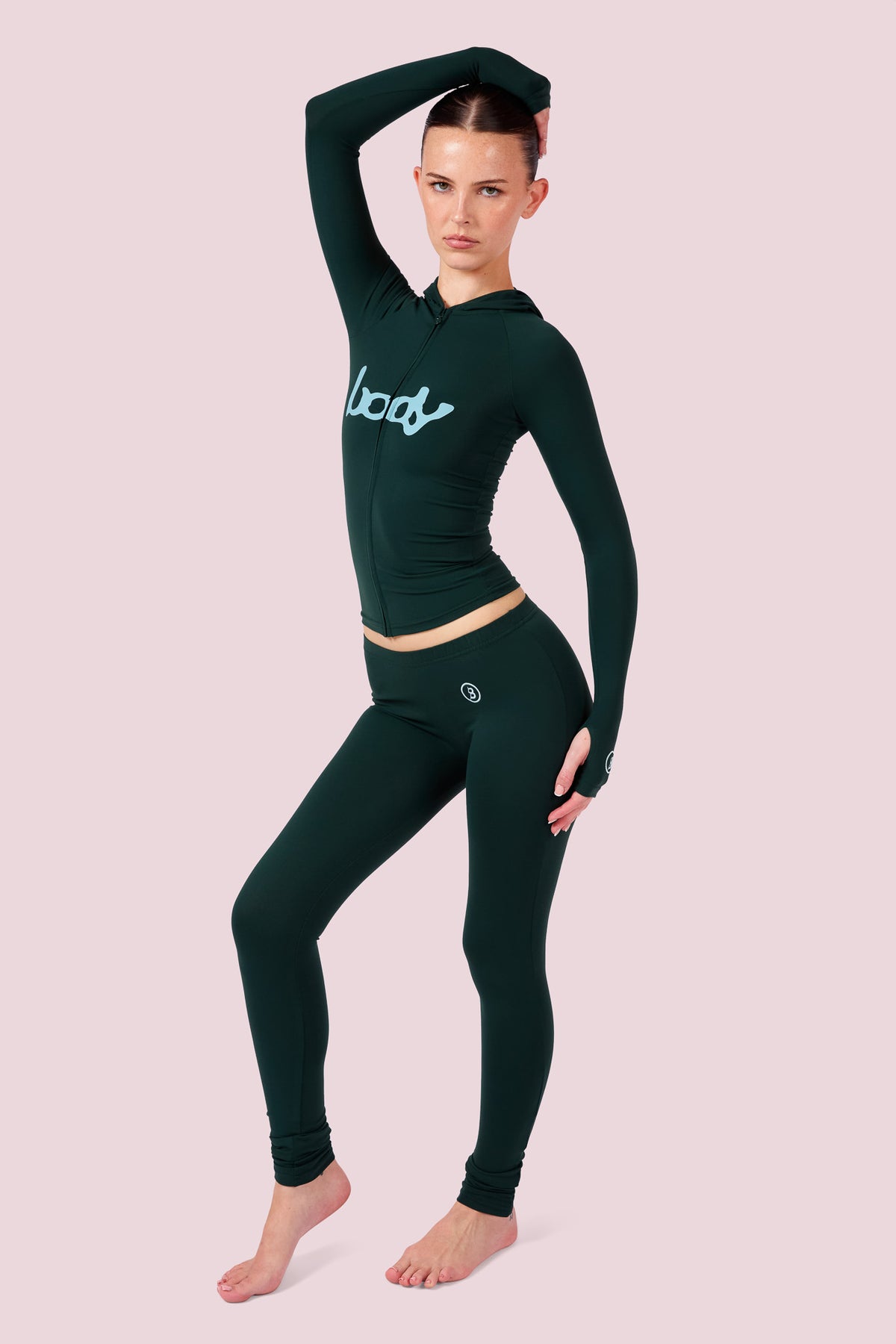 BODY BASICS 2.0 ULTRA LOW-RISE LEGGINGS (EMERALD GREEN/TEAL BLUE)