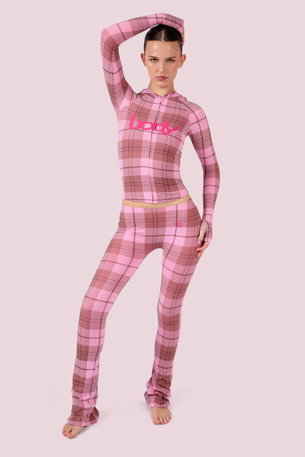 BODY BASICS 2.0 ULTRA LOW-RISE LEGGINGS (PINK PLAID)