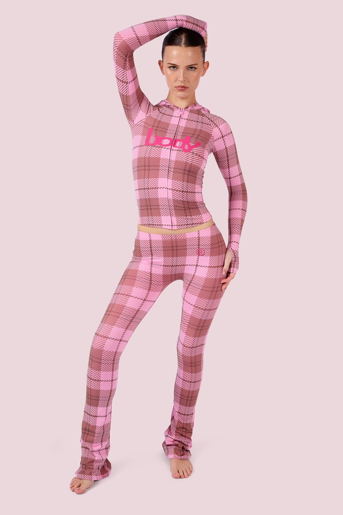 BODY BASICS 2.0 ULTRA LOW-RISE LEGGINGS (PINK PLAID)