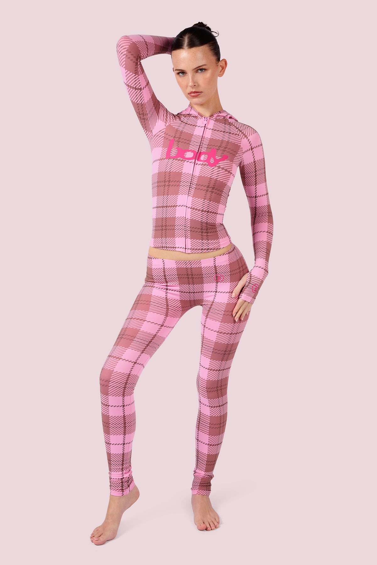 BODY BASICS 2.0 ULTRA LOW-RISE LEGGINGS (PINK PLAID)