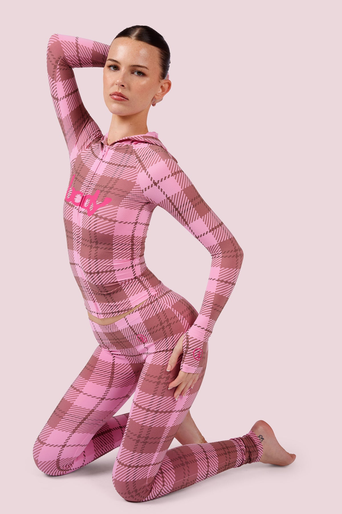 BODY BASICS 2.0 ULTRA LOW-RISE LEGGINGS (PINK PLAID)