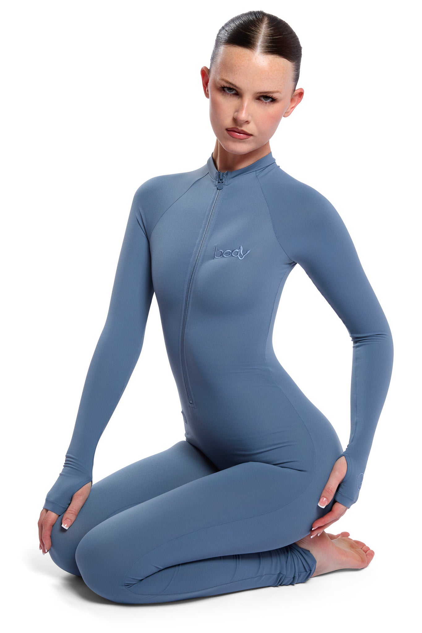 BASICS JUMPSUIT (SHARK BLUE)