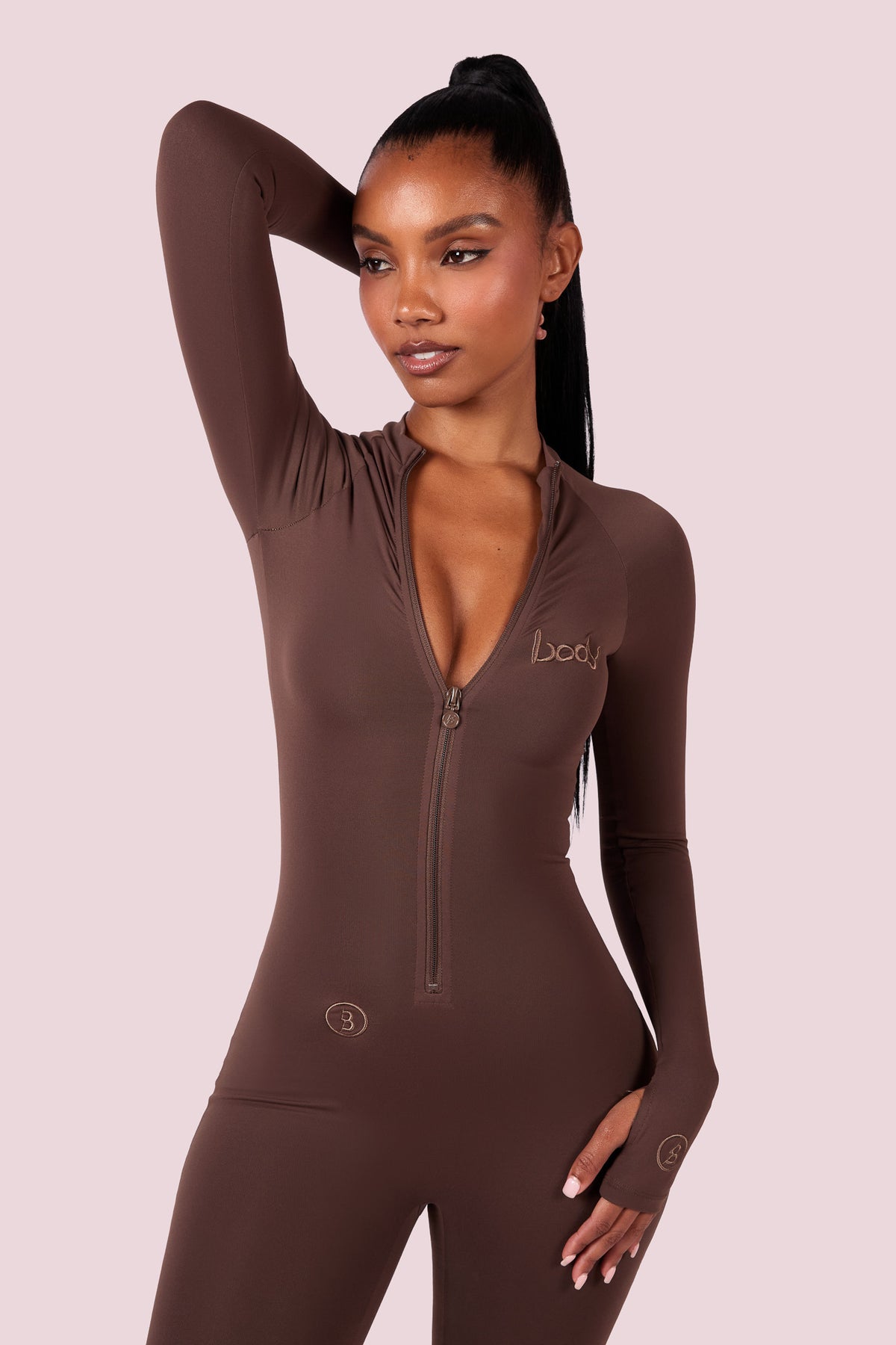 BASICS JUMPSUIT (BROWN)