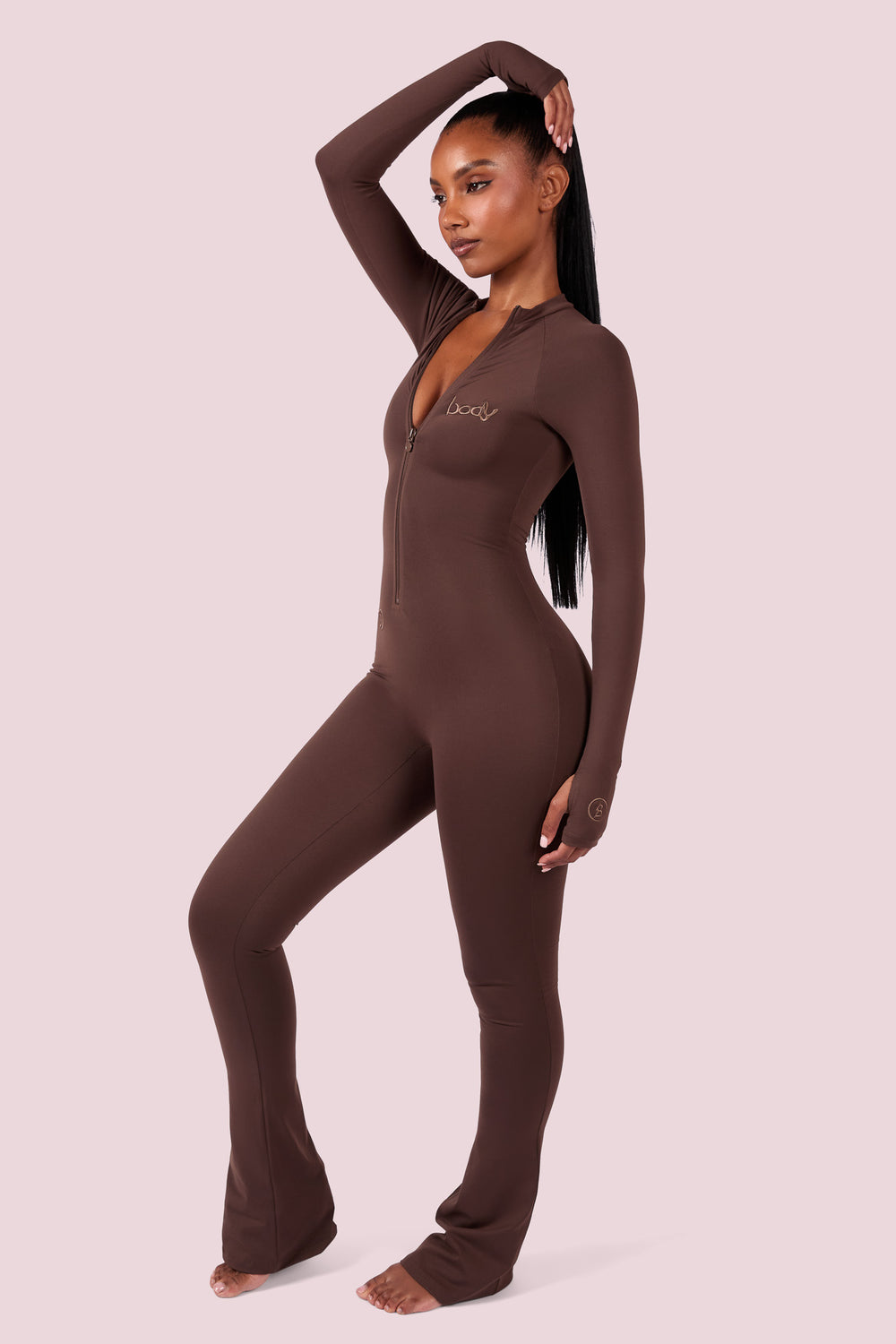 BASICS JUMPSUIT (BROWN)