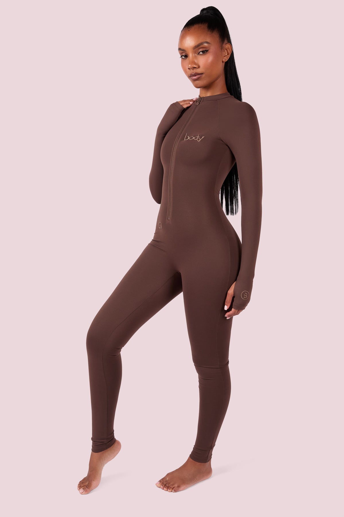 BASICS JUMPSUIT (BROWN)