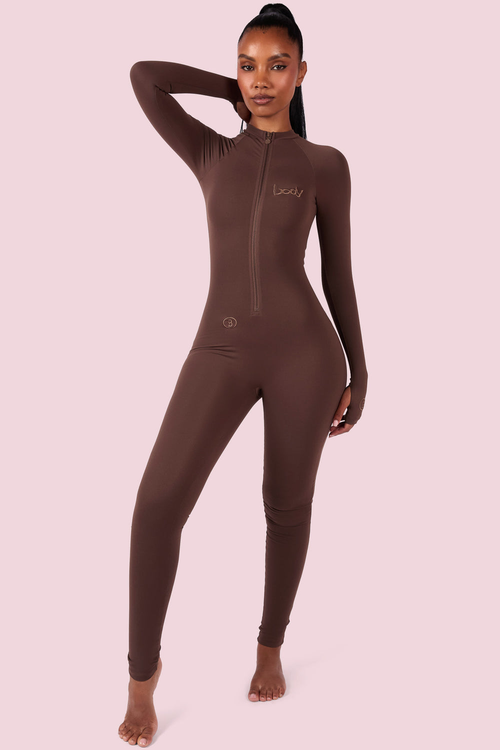 BASICS JUMPSUIT (BROWN)