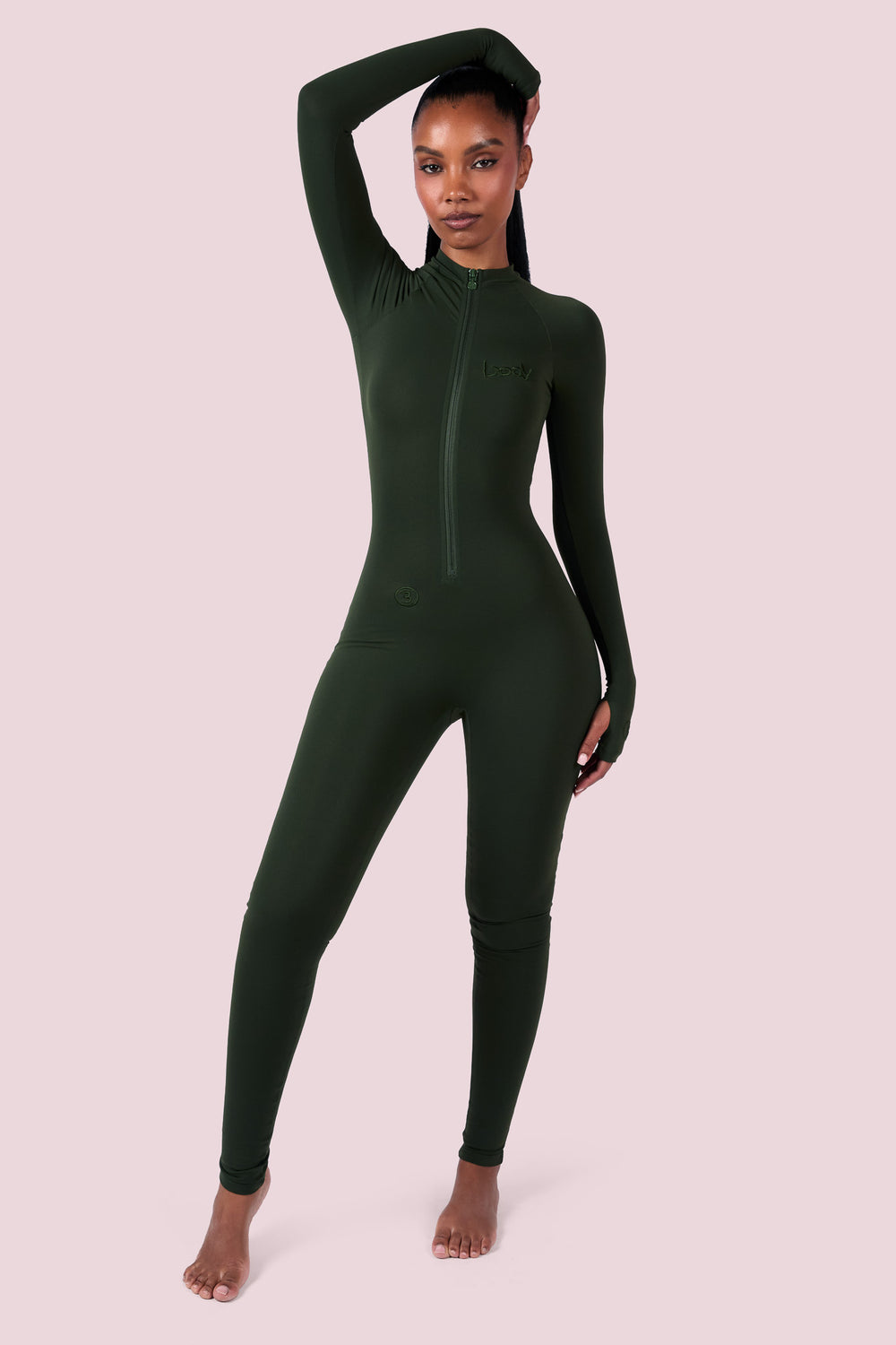 BASICS JUMPSUIT (OLIVE)