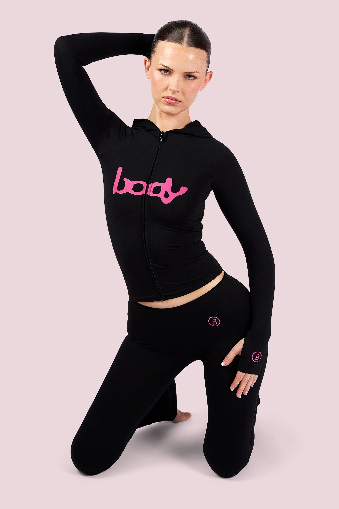 BASICS HOODIE 2.0 (BLACK/MAGENTA)