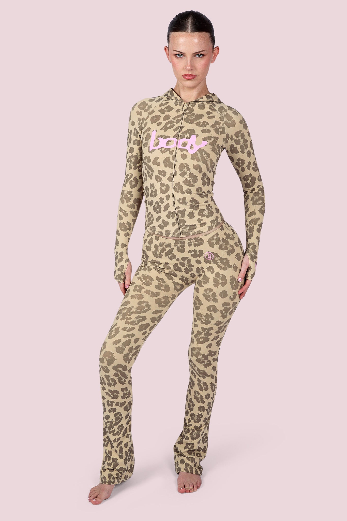 BASICS HOODIE 2.0 (LEOPARD/BABY PINK)