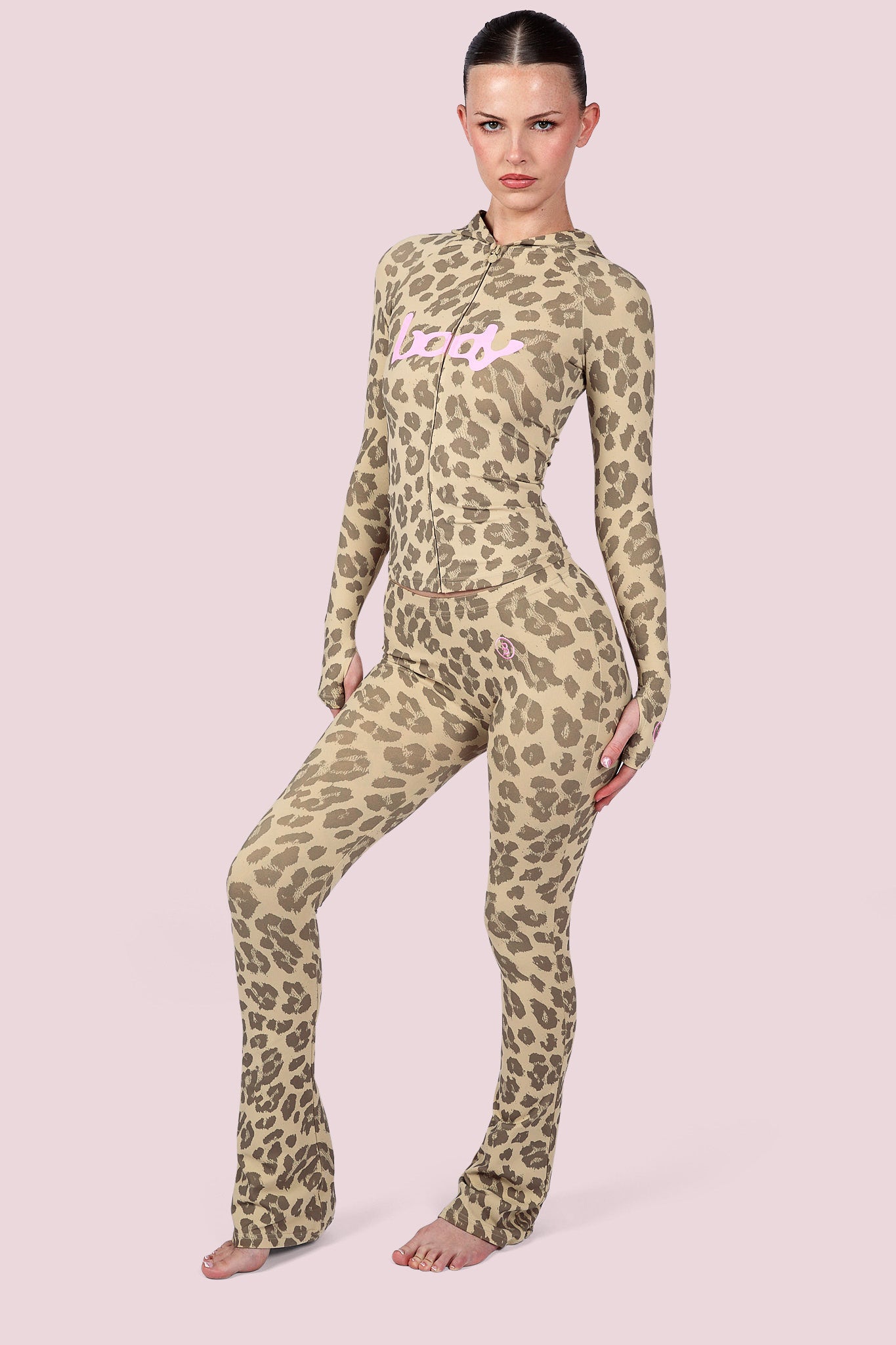 BASICS ULTRA LOW-RISE LEGGINGS 2.0 (LEOPARD/BABY PINK)