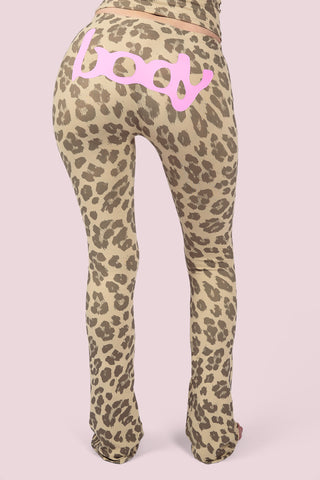 BASICS ULTRA LOW-RISE LEGGINGS 2.0 (LEOPARD/BABY PINK)