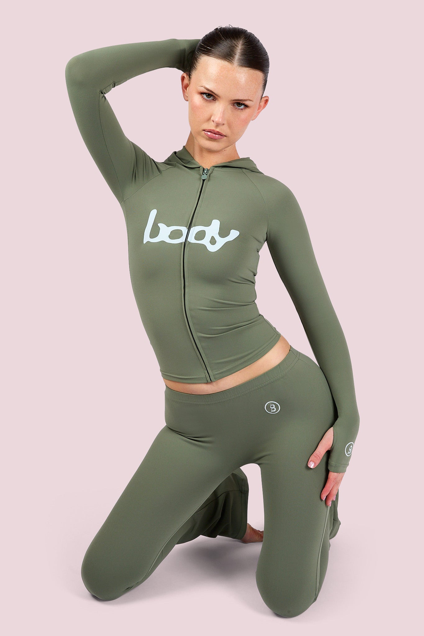 BASICS HOODIE 2.0 (OLIVE GREEN/SKY BLUE)