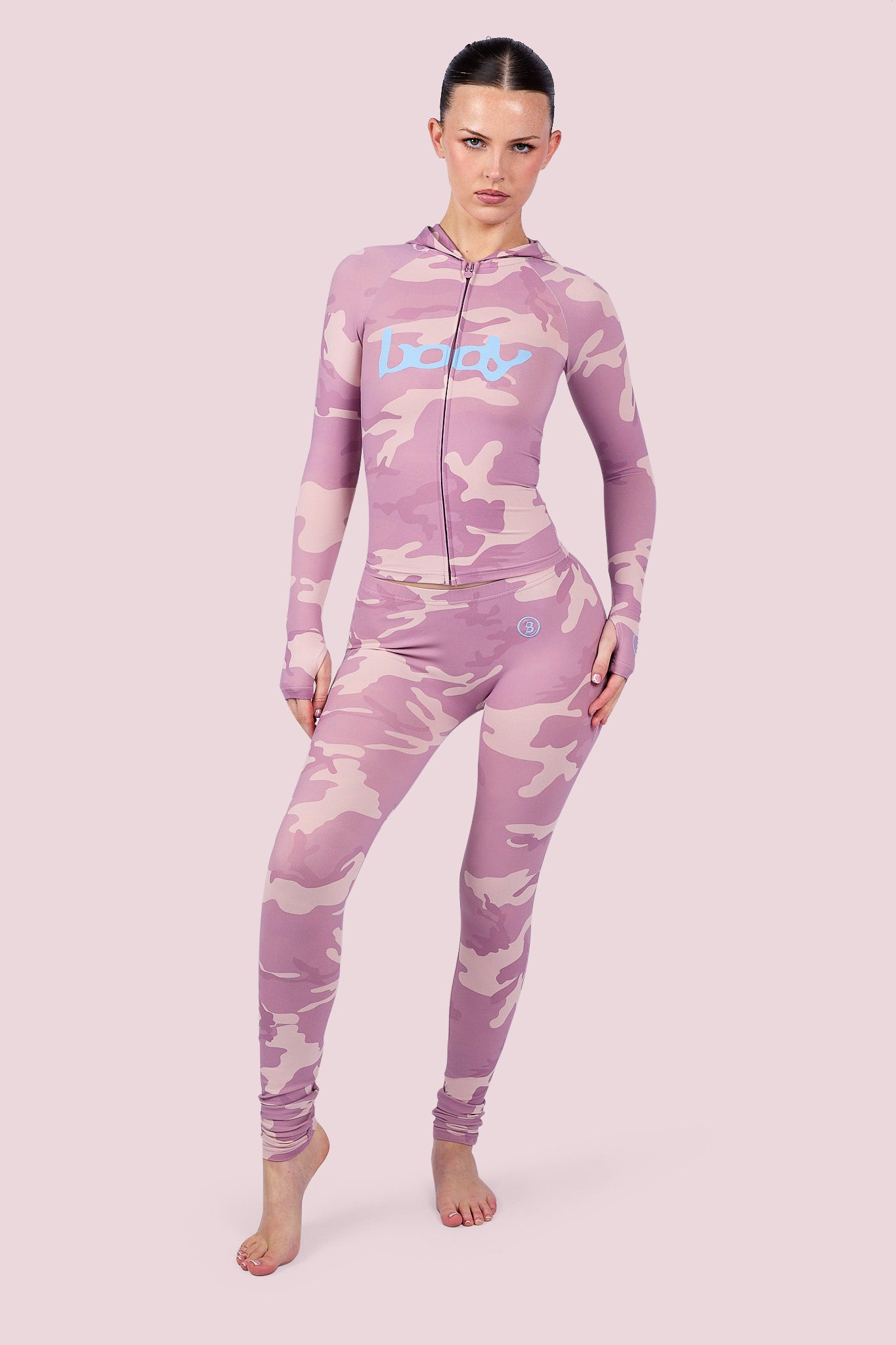 BASICS ULTRA LOW-RISE LEGGINGS 2.0 (PINK CAMO/BABY BLUE)