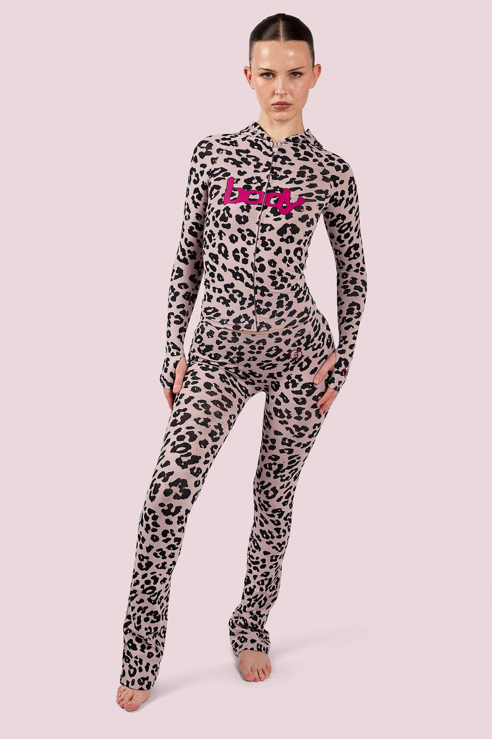 BASICS ULTRA LOW-RISE LEGGINGS 2.0 (PASTEL LEOPARD/PINK)