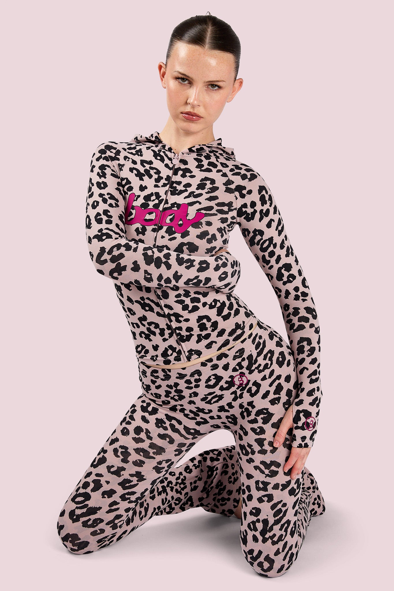 BASICS HOODIE 2.0 (PASTEL LEOPARD/PINK)