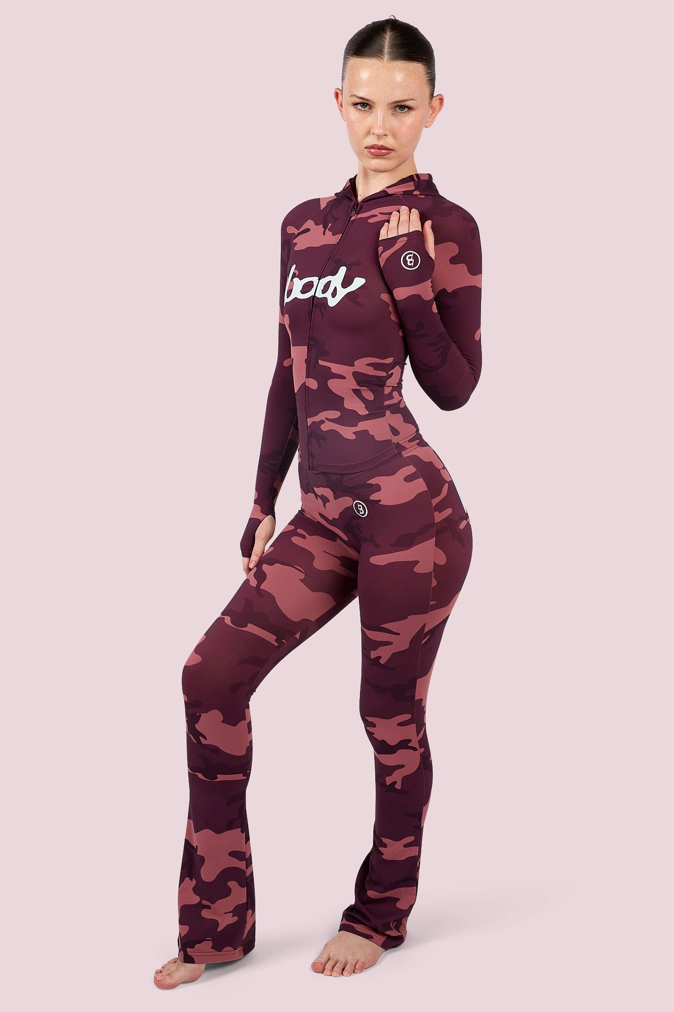 BASICS ULTRA LOW-RISE LEGGINGS 2.0 (BERRY CAMO/SKY BLUE)
